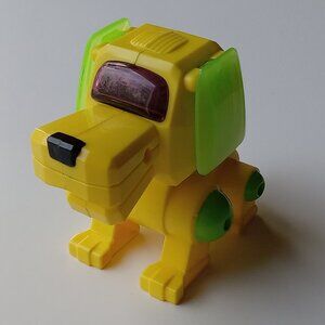 2001 Robo Chi Pets Poo-Chi Yellow Dog Figurine, Collectible Play Toy